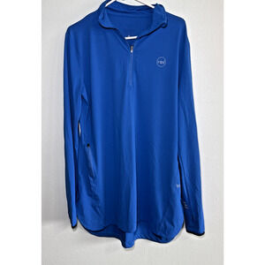 VEIL SPARK Womens Sz Large Blue Performance 1/4 Zip Pullover Stretch Tunic Top